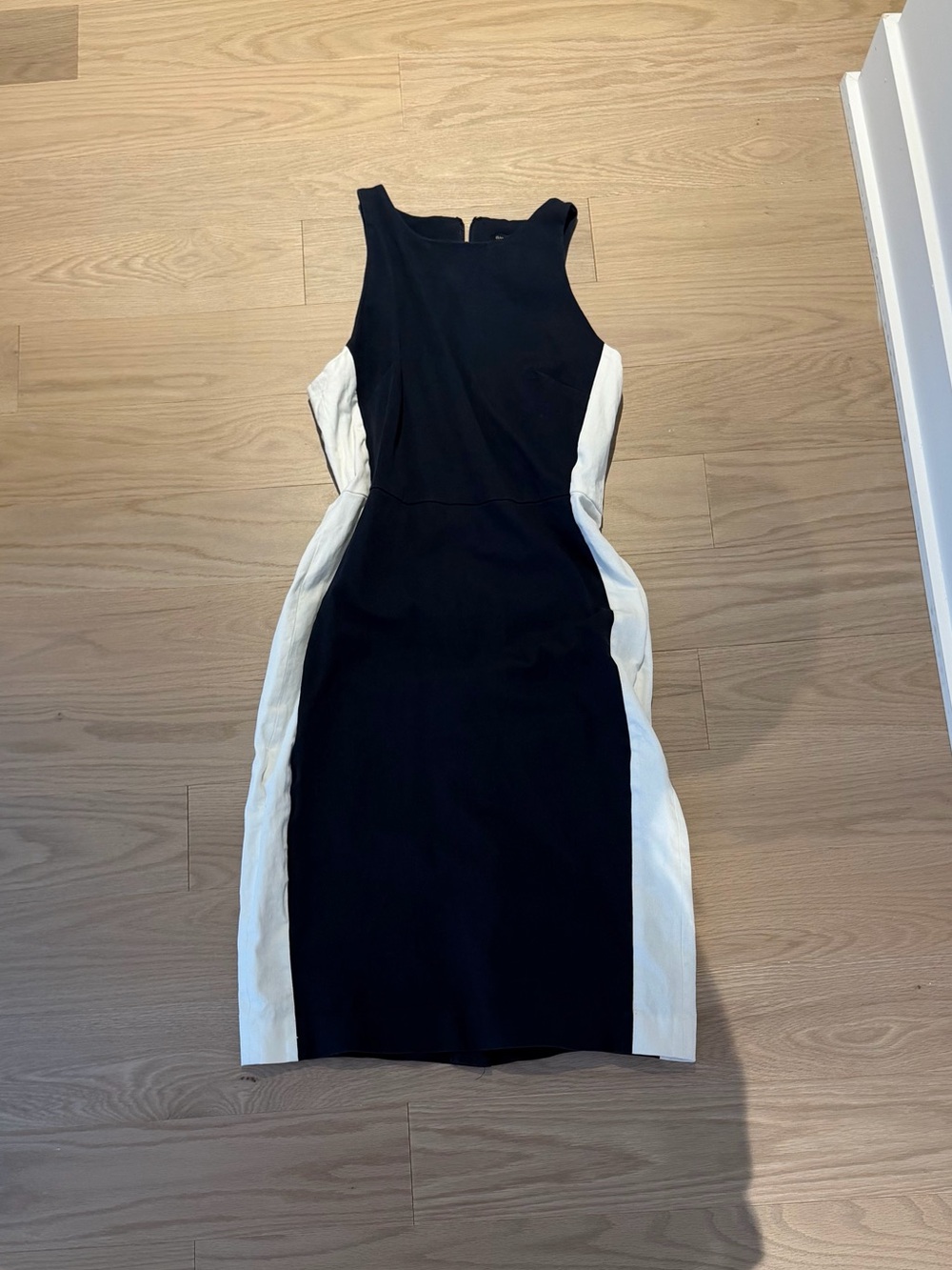 Banana Republic Black Dress with White Side Panels